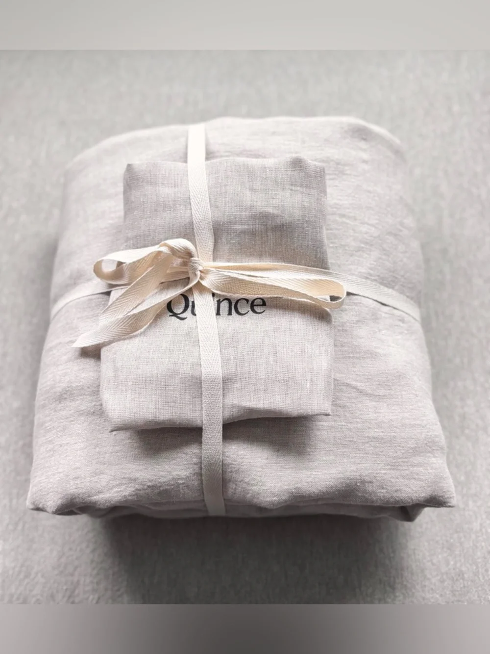 Quince European Linen Duvet Cover Natural Chambray Full/Queen